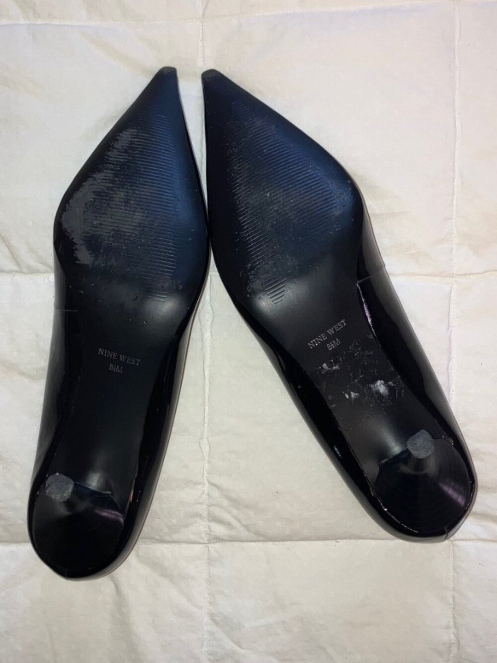 Nine West Black Patent Leather kitten heel pumps - Picture 7 of 7